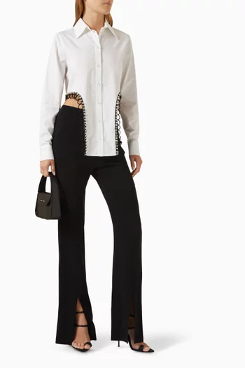 Crystal-embellished Shirt in Cotton