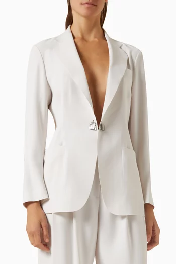 Love Capsule Patch-pocket Blazer in Tech Cady