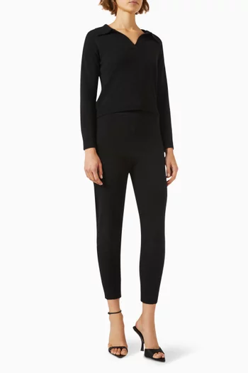 Collared Set in  Wool-cashmere Knit