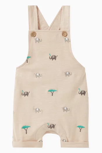 Elephant Broderie Overalls in Unbrushed-fleece