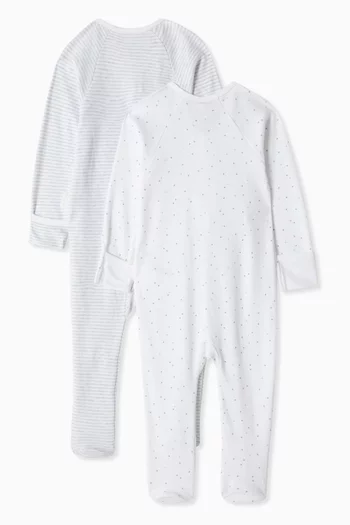 Printed Sleepsuit in Organic Cotton-jersey, Set of 2