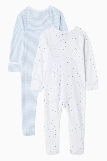 Printed Sleepsuit in Organic Cotton-jersey, Set of 2