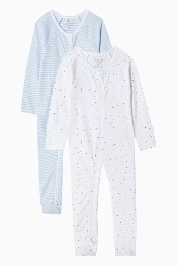 Printed Sleepsuit in Organic Cotton-jersey, Set of 2