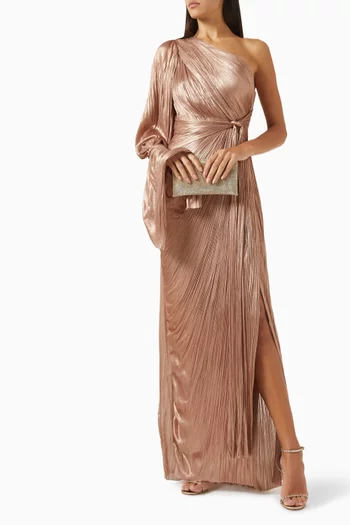 Palmer One-shoulder Dress in Silk-tulle