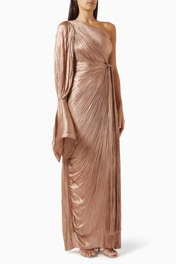 Palmer One-shoulder Dress in Silk-tulle