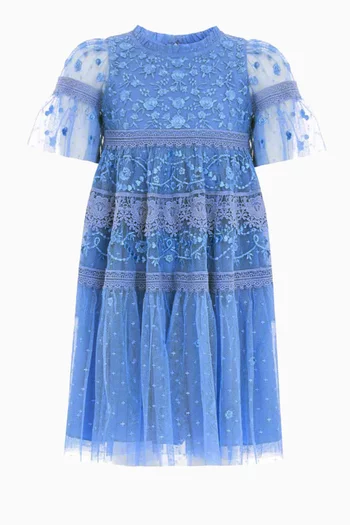 Midsummer Embroidered Dress in Tulle