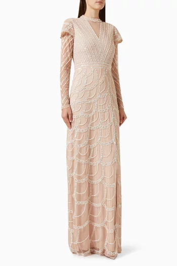 Casey Embellished Gown in Tulle