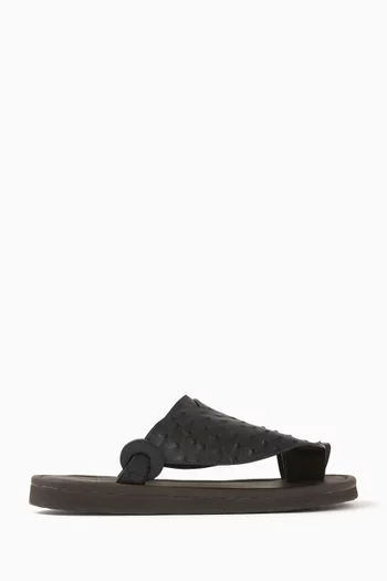 Piatto Sandals in Ostrich Leather