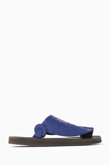 Piatto Sandals in Ostrich Leather