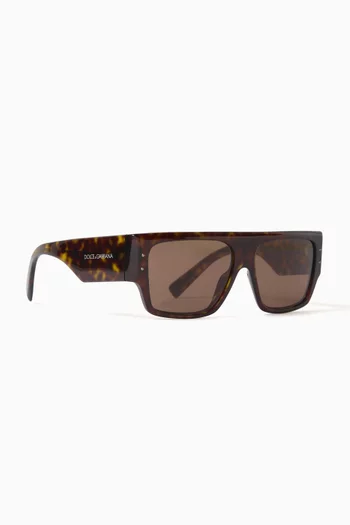 Oversized Square Sunglasses in Acetate