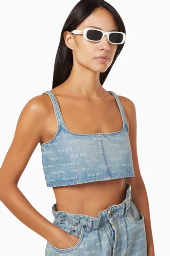 Rectangle Sunglasses in Acetate