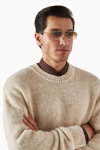 Oval Sunglasses in Metal