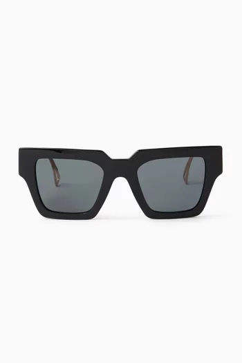 Square Sunglasses in Acetate & Metal