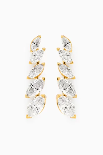 Marquise Diamond Drop Earrings in 18kt Yellow Gold