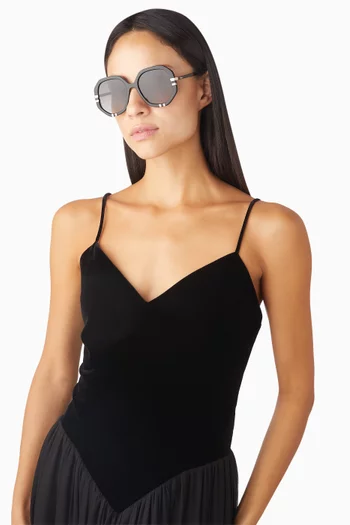 نظارة شمسية بإطار دائري أسيتات