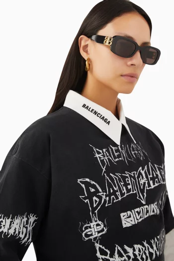 Rectangular Sunglasses in Acetate