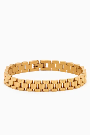 Timepiece Bracelet in Gold-plated Brass