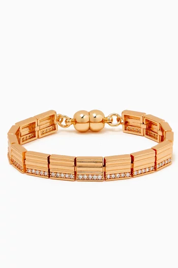Cruz Link Bracelet in Gold-plated Brass