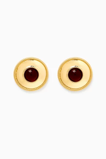 The Shiraz Stud Earrings in Gold-plated Brass