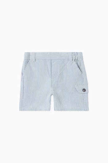 Stripe Shorts in Cotton