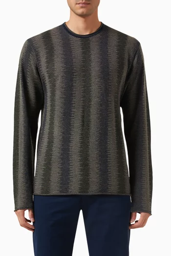 Shadow Stripe Sweater in Wool