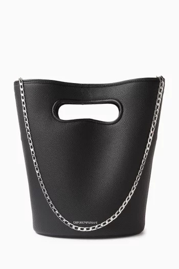 حقيبة باكيت بتصميم متين جلد صناعي بنقشة جلد الغزال