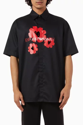 Flower Logo T-Shirt in Cotton-Jersey
