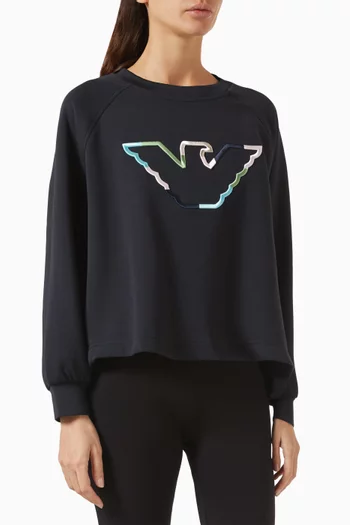 Embroidered Sweatshirt in Jersey