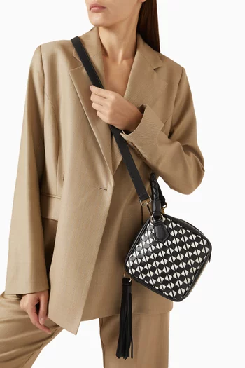 Petra Geometric Handbag In Mosaico Nappa