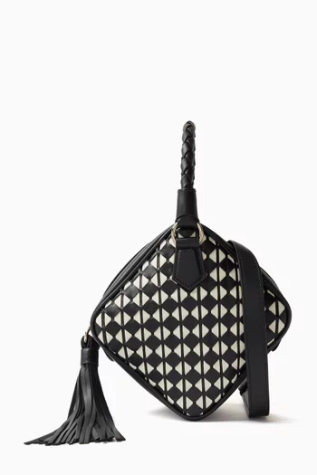 Petra Geometric Handbag In Mosaico Nappa