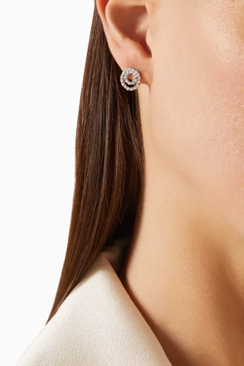 أقراط مرصعة بالكريستال فضة إسترلينية