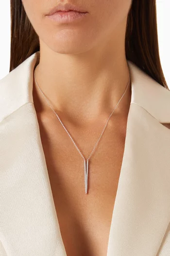 Stone Pendant Necklace in Sterling Silver