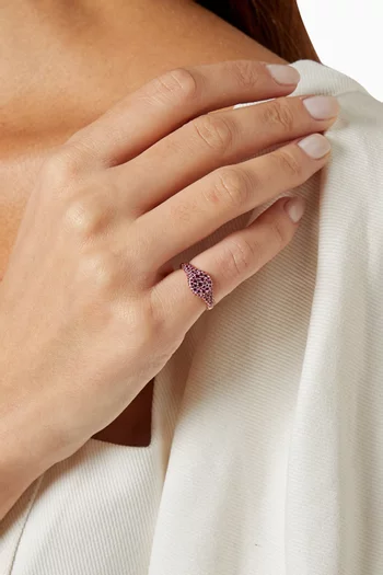 Petite Pave Pinky Ring in 18kt Rose Gold