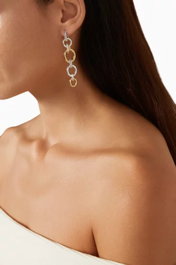 أقراط دي واي ميرسر بحلقات متدلية فضة إسترلينية