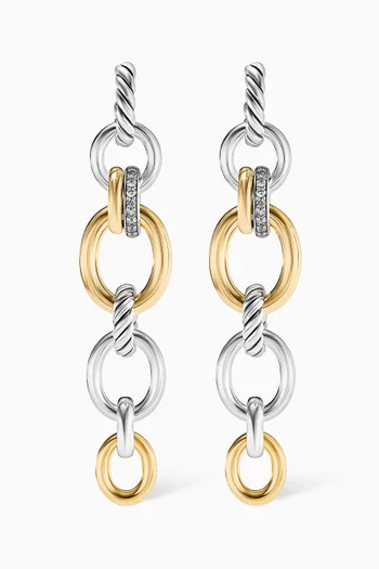 أقراط دي واي ميرسر بحلقات متدلية فضة إسترلينية