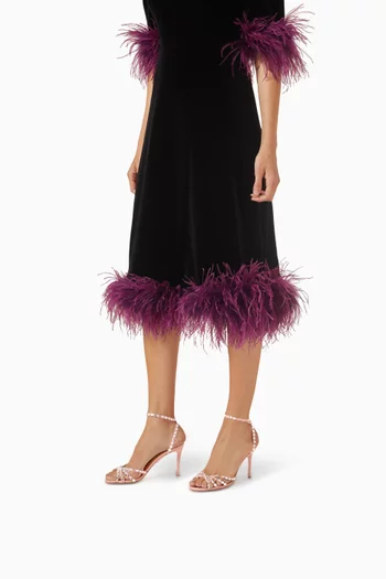 صندل تيكيلا جلد لامع بكعب 85 مم