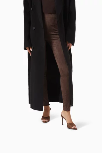 Bella 100 Mule Sandals in Leopard-print Nubuck