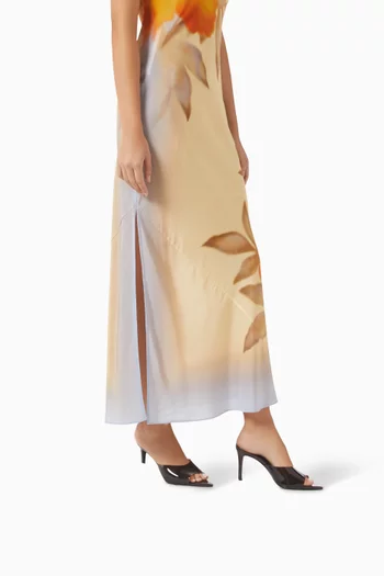 حذاء مفتوح بيلا بكعب 80 مم جلد لامع وكلوريد متعدد الفينيل