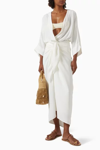 Knot Maxi Dress in Crepe