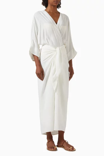 Knot Maxi Dress in Crepe