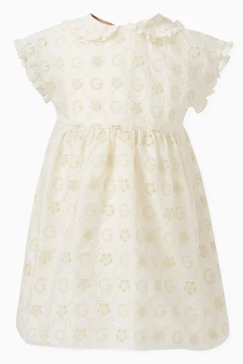 Round G Dress in Broderie Anglaise
