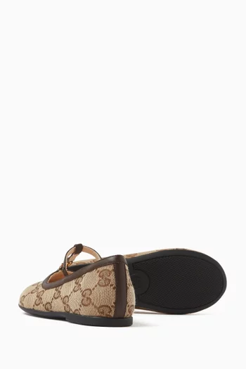 Ballet Flats in GG Canvas