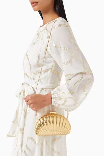 Monet Shell Clutch in Metal
