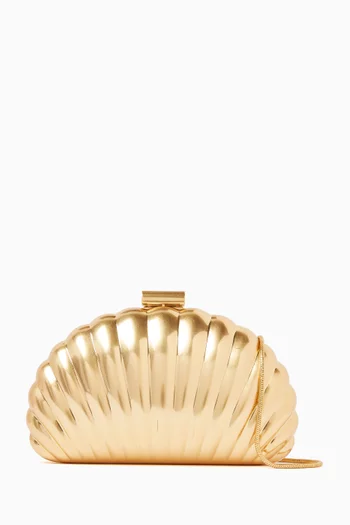 Monet Shell Clutch in Metal