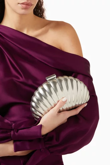 Monet Shell Clutch in Metal