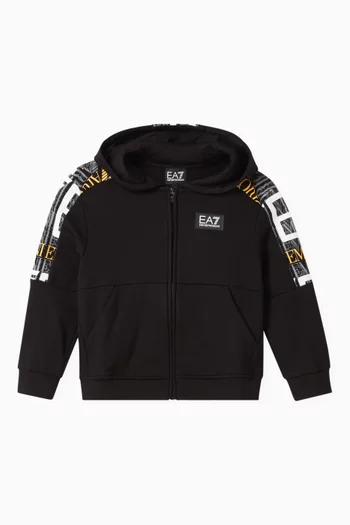 EA7 Graphic-print Hoodie in Jersey