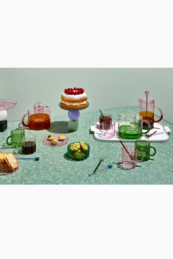 Wave Mug in Glass, Set of 2