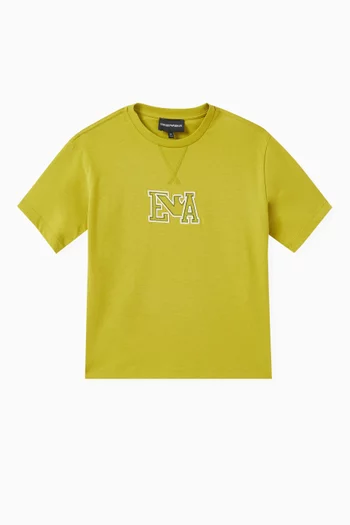 Embroidered-logo T-shirt in Cotton-jersey