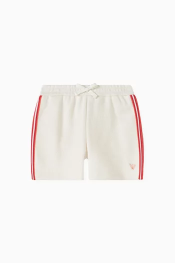 Stripe Tape Detail Shorts in Cotton-blend