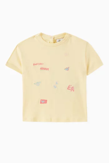 Embroidered Logo T-Shirt in Cotton